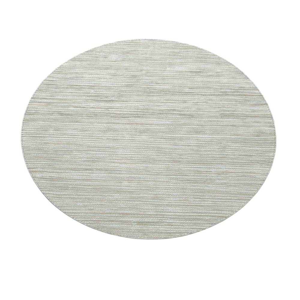 NEW BODRUM LINENS grasscloth round mat - set of 4 in ecru
